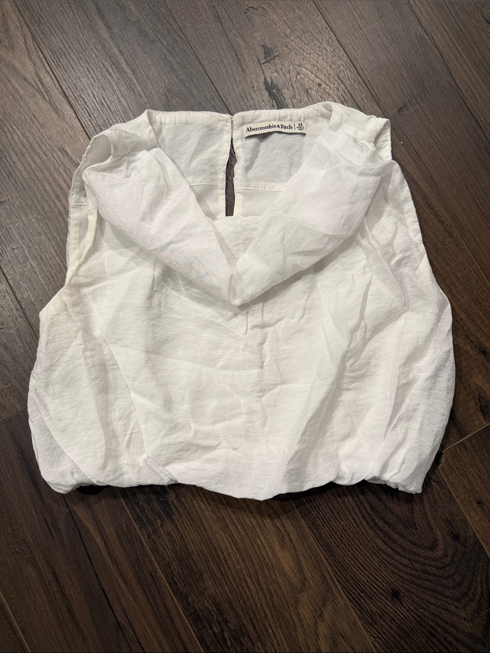 Abercrombie & Fitch White Linen Cowl Neck Women’s Tank Top - XS